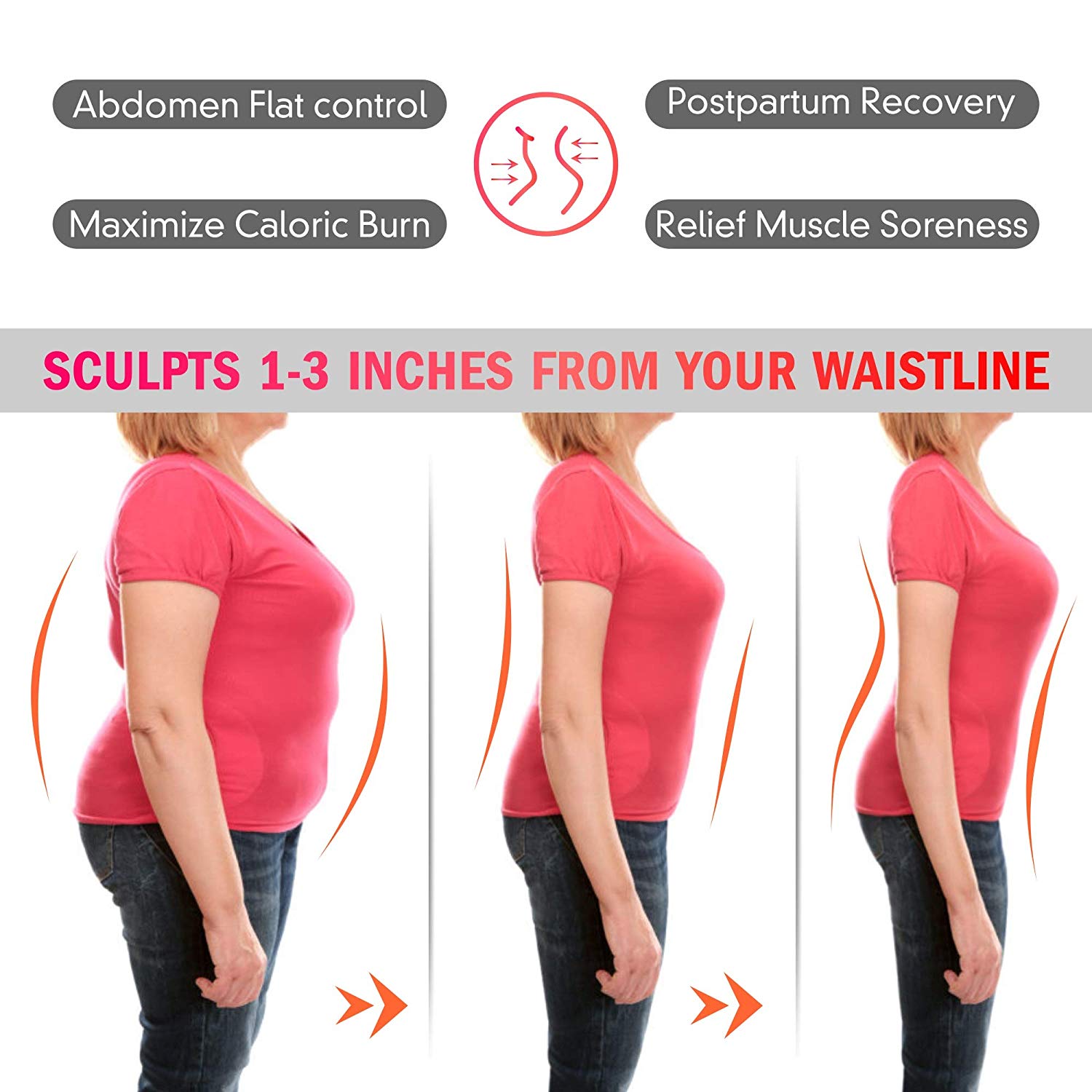 Front Zip Adjustable Compression Waist Trainer